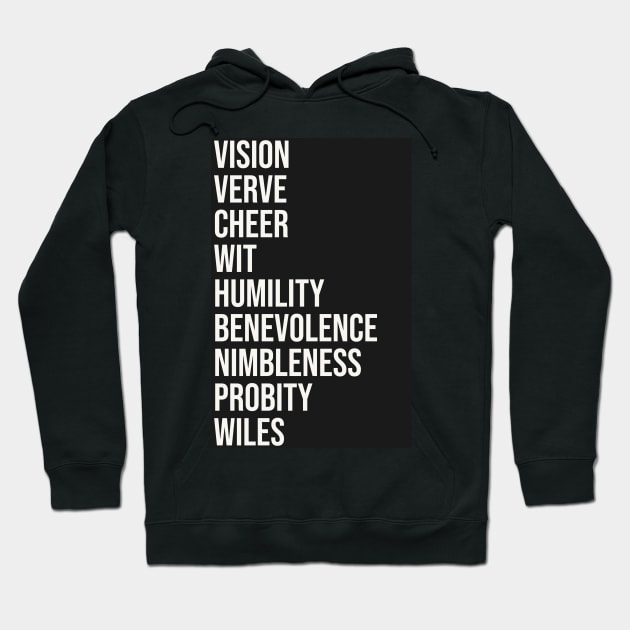 Severance Nine Virtues Poster Hoodie by Digital GraphX